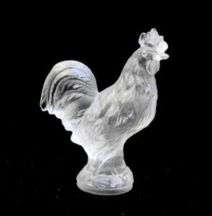 Glasfigur Hahn ca 60mm - Bleikristallglas