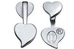 �se Doppel-HERZ, mittel, 925er Sterling versilb. #-8300-121 / 25