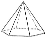 Hexagonalpyramide aus Kristallglas, 6,5cm H�he