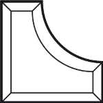 Bevel, Innenecke 5x5x2 = 12,7cm x 12,7cm x 5cm #-260 05
