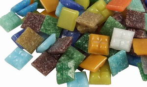 J-Glasmosaik-Mixpackung Harlekin - ca 10x10mm - bunt gemischt