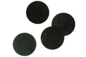 Kreise schwarzes Glas - 5,5cm - Beutel mit 4 St. - BB00-C5,5