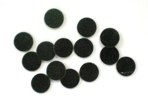 Kreise schwarzes Glas - 2cm - Beutel mit 14 St. - BB00-C2