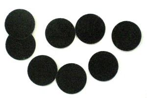 Kreise schwarzes Glas - 3,5cm - Beutel mit 8 St. - BB00-C3,5