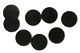 Kreise schwarzes Glas - 3,5cm - Beutel mit 8 St. - BB00-C3,5