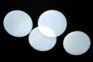 white opal glass circles Kreise weissopales Glas - 5,5cm - Beutel mit 4 St. - BB101-C5,5