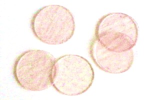 Glaskreise pink-transp. - 2cm - Beutel mit 10 St. - BB091-C2