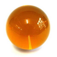 Kristallglaskugel 100mm bernsteingelb - amber