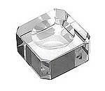 Glassockel / Glasgriff mit Mulde - Kugelfu�, ca. 40x40x22mm