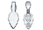 �se Doppel-BLATT, mittel, 925er Sterling versilb. #-8300-122 / 25