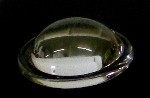 Glaslinse rund, ca 38mm Durchmesser, ca 13mm H�he - kristall