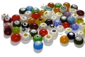 Millefiori, angeschmolzen - 100g Btl. ca. 8-12mm, TS-5010