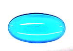 Glasmuggel oval, ca 36x19mm r - aquamarin