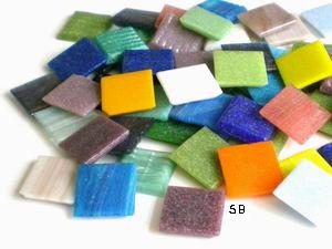 Murano Bunt-Mix Packung - Glasmosaik 20x20mm bunt gemischt