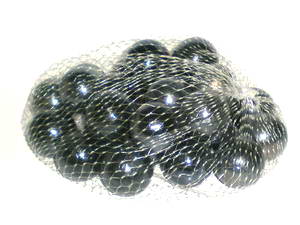 Glasmurmeln 25mm schwarz-gl�nzend