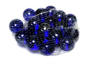 Glasmurmeln 25mm dunkelblau, gl�nzend - sehr dekorativ !