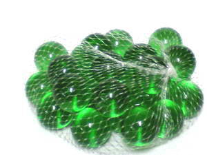 Glasmurmeln 25mm gr�n - gl�nzend