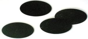 Ovale schwarzes Glas - 5,5cm - Beutel mit 4 St. - BB00-O5,5