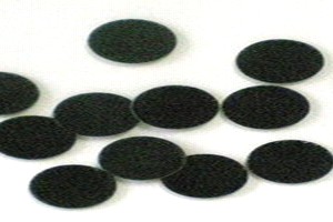 Ovale schwarzes Glas - 2cm - Beutel mit 14 St. - BB00-O2