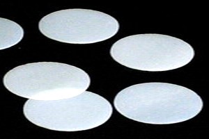 Ovale weissopales Glas - 3,5cm - Beutel mit 8 St. - BB101-O3,5