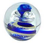 Glaskugel - Paperweight ATOMIC - klein - ca 6cm