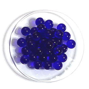 Glaskugeln / Glasperlen - blau, 10mm
