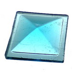 Glaspyramide - Einbleistein, 30mm, aqua