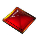 Glaspyramide - Einbleistein, 30mm, rot