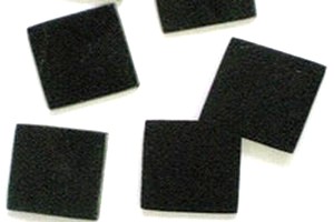 Quadrate, schwarzes Glas - 5,5cm - Beutel mit 4 St. - BB00-S5,5