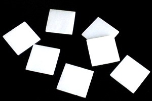 Quadrate, weissopales Glas - 3,5cm - Beutel mit 8 St. - BB101-S3,5