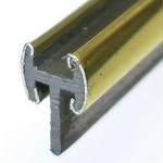 Alu-Gold-Rand-Profil mit Bleikern, H-8mm x 5mm - oval - Meter-Preis - ab 2 m