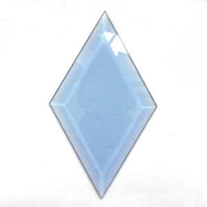 Farb-Bevel, Raute 4x7 - ca. 10x18cm - Blau