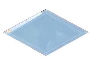 Farb-Bevel, Raute 6x11 Blau