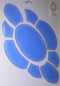 Facettenbild, farbig 36x20cm 9-teilig - RB-1.1 Blau