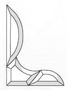 Eck-Facettenbild 23x17cm 3-teilig links - RB-318 L (Bez. inv. L/R) BR-Rhobn