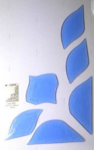 Eck-Facettenbild, farbig 26x19cm 6-teilig - RB-325R Blau