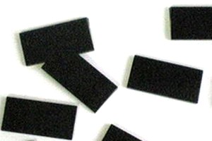 Rechtecke schwarzes Glas - 5,5cm - Beutel mit 4 St. - BB00-R5,5