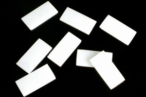Rechtecke weissopales Glas - 3,5cm - Beutel mit 8 St. - BB101-R3,5