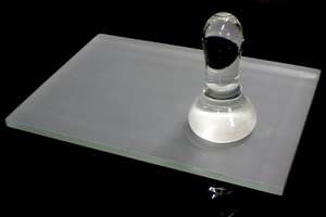 Mattglasplatte - ca 10mm - mattiert, geschliffene Kanten u.Ecken