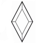 Bevel, Raute 3x5 = ca 7,6cm x 12,6cm #-273 05