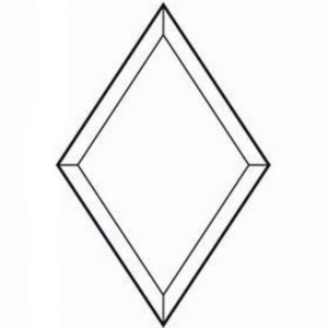 Bevel, Raute 6x9 = ca 15,2cm x 23cm #-276 09 BRv1