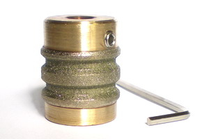 Rippelschleifkopf ( Doppelrippelkopf ), 25mm Standard-Diamantk�rnung