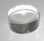 Glasronde aus opt. reinem Glas; 100mm Durchm., ca 20mm stark
