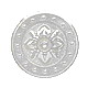 Glasstein Rosette-70 rund, ca 70mm Durchmesser, ca 8mm H�he - grau
