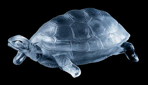 Glasbeh�lter Schildkr�te ca 205mm - Bleikristallglas
