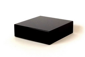 Glasquader aus massivem Schwarzglas, ca 100x100x30mm