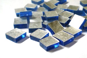 Goldsmalti - Wei�gold, echte Goldmosaiksteine, ca 10x10mm (OI-01)
