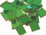 Spiegelmosaik-Packung 125g - Quadrate ca 10x10mm - gr�n - (G521)