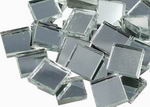 Spiegelmosaik-Packung 125g - Quadrate ca 10x10mm - silber - (G503)