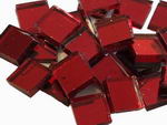 Spiegelmosaik-Packung 125g - Quadrate ca 10x10mm - rot - (G511)